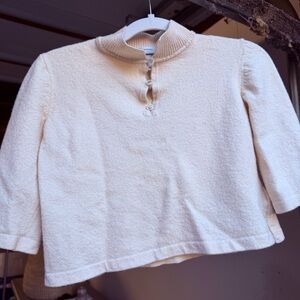 St. John Cream cropped Sweater